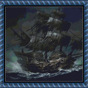 Patrones de punto de cruz de Barco pirata