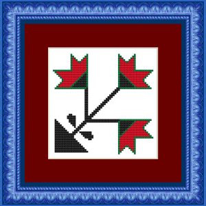 Patrones de punto de cruz de Lirio de Carolina (patchwork)