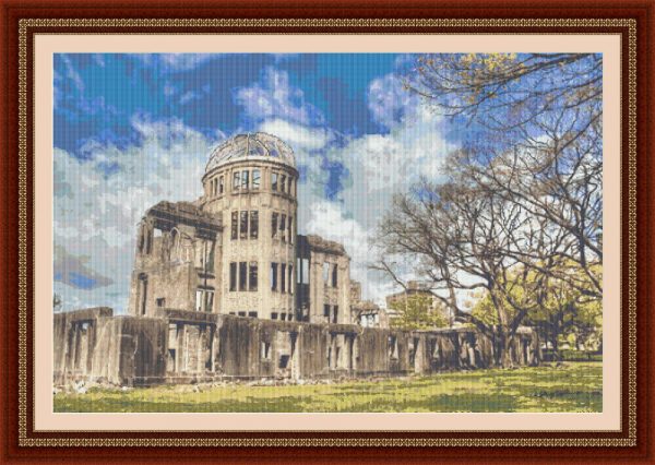 Patrones de punto de cruz de Cúpula de Hiroshima - Japón