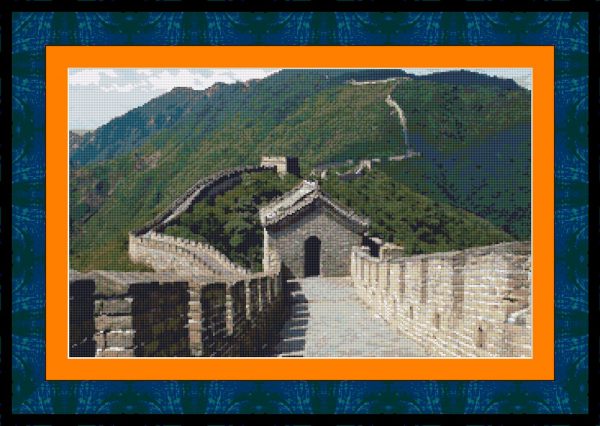 Patrones de punto de cruz de la Gran Muralla China