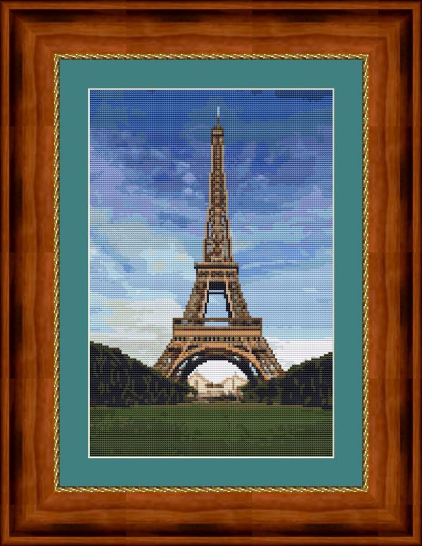 Patrones de punto de cruz de Torre Eiffel -París- Francia