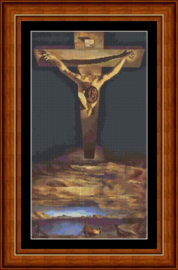 Patrones de punto de cruz de Cristo de San Juan de la Cruz de Salvador Dalí