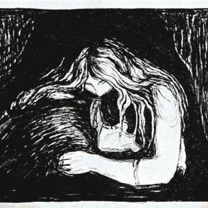 Patrones de punto de cruz de El vampiro de Munch (Amor y dolor)