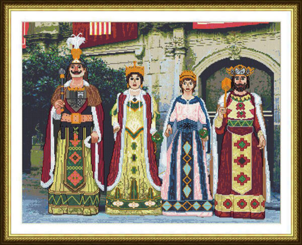 Giants of Solsona cross stitch scheme