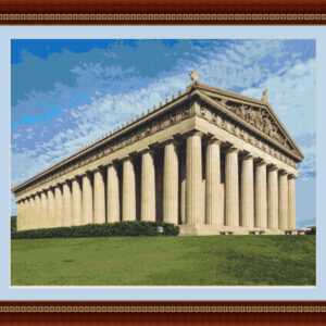 Cross stitch scheme of Parthenon of Athens new