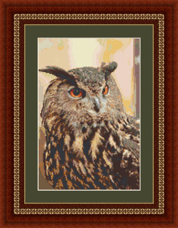 Owl cross stitch scheme