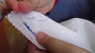 Tutorial for Sewing Knotted or Looped Chain Stitch
