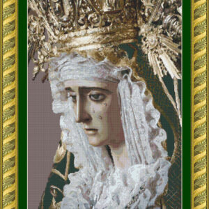 Cross stitch chart of the Virgin of Hope