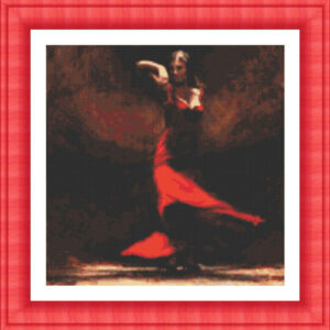 Patrones de punto de cruz de amor al flamenco