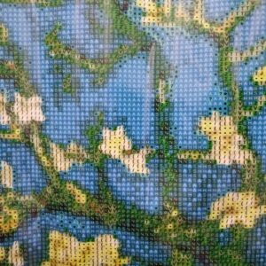 Lienzo para punto de cruz de diamante de Flores de cerezo de G. Klimt