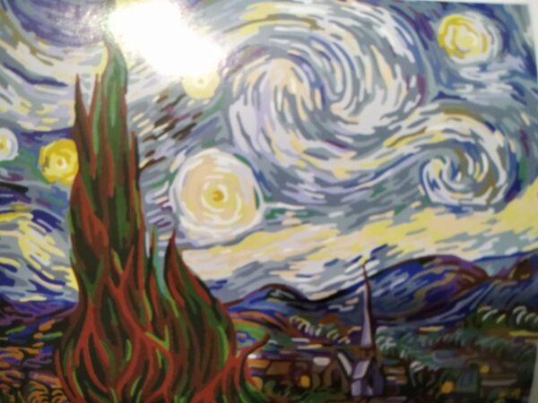 Lienzo para pintar por números de La noche estrellada de Van Gogh