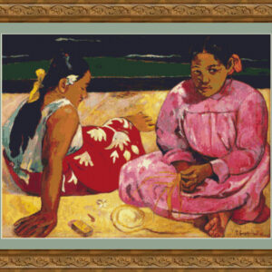 Esquema de punto de cruz de Mujeres en Tahití Paul_Gauguin