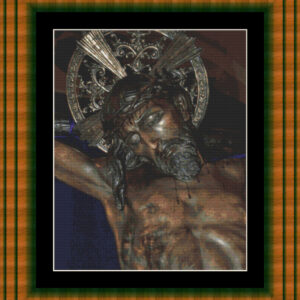 Esquema de punto de cruz del Cristo de la Sangre