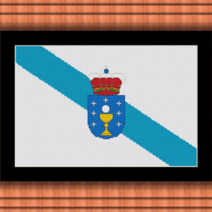 Esquema de punto de cruz de la Bandera de Galicia