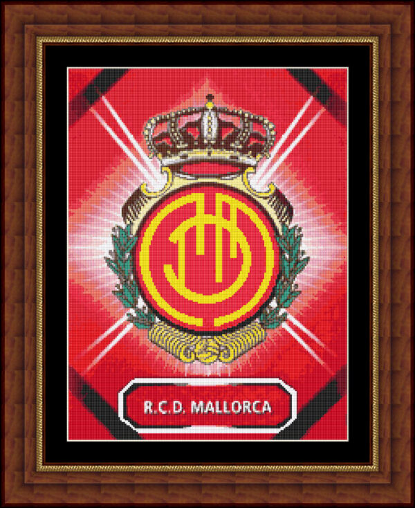 Esquema de punto de cruz del escudo R.C. D. Mallorca