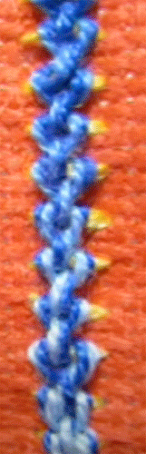 Tutorial for Raised chain stitch: