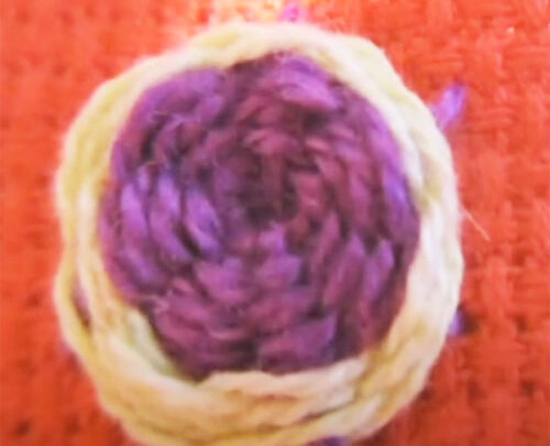 Tutorial for Knitted wheel stitch