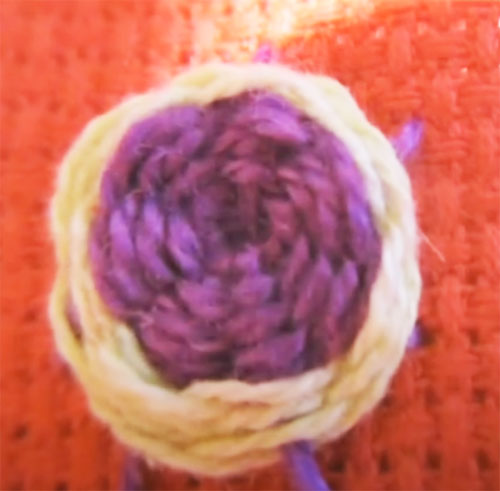 Tutorial for Knitted wheel stitch