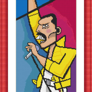 Bordado simulado Freddie Mercury