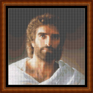 Bordado simulado Jesús pintado a 70 cm