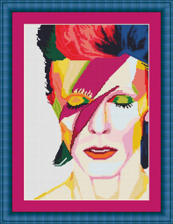 Bordado simulado David Bowie