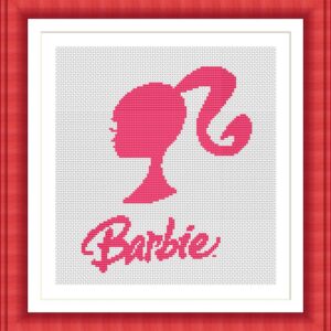 Patrones de punto de cruz del logotipo de las Muñecas Barbie
