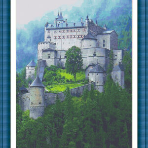 Patrones punto de cruz Castillo de Hohenwerfen en Austria