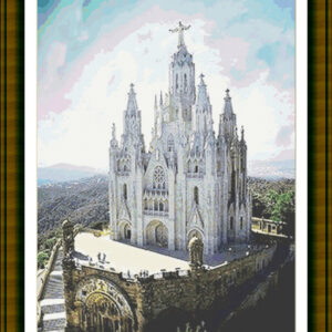 Bordado simulado Santuari del Sagrat Cor - Tibidabo - Barcelona