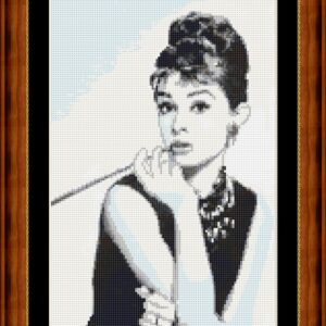 Bordado simulado Audrey Hepburn 5