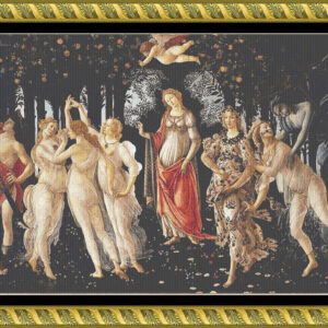 Bordado simulado Primavera de Botticelli